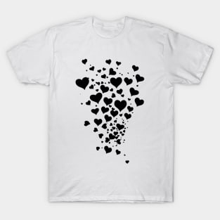 hearts romantic silhouette T-Shirt